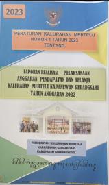 LAPORAN PERTANGGUNGJAWABAN  APBKAL TAHUN 2022 KALURAHAN MERTELU KAPANEWON GEDANGSARI